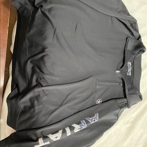 Ariat Men's Team Logo Black 1/4 Zip Sweatshirt